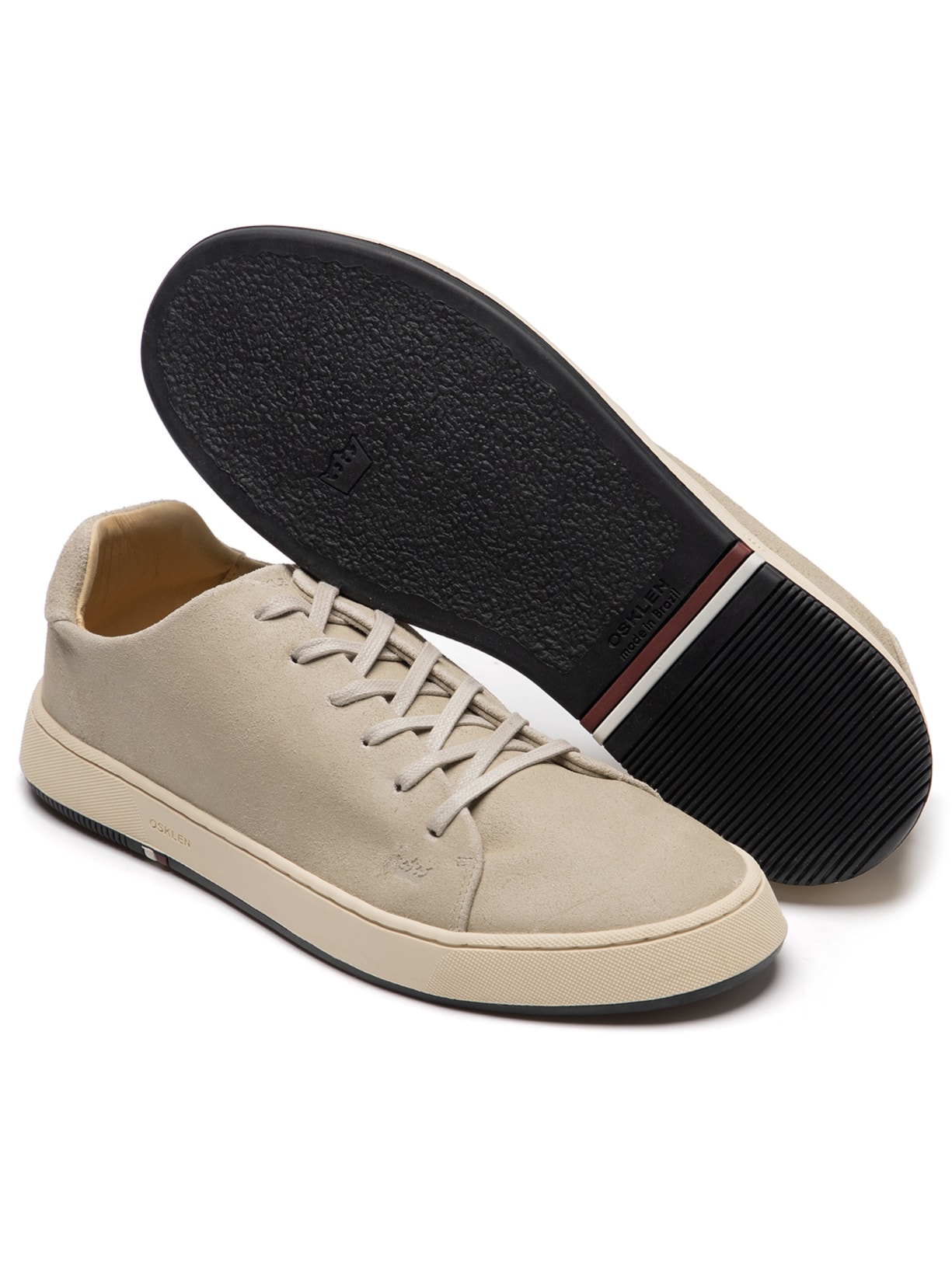 Tênis Masculino Soho Cross Couro Gasto Osklen Bege