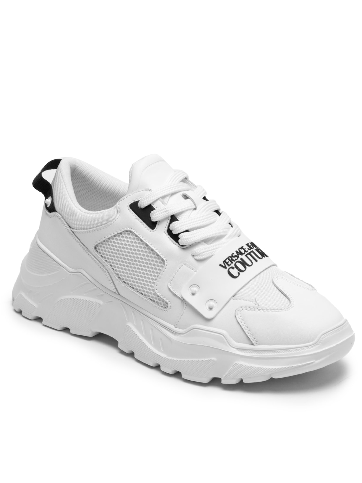 Tênis Masculino Speedtrack SC4 Com Aplique Branco Versace Jeans Couture