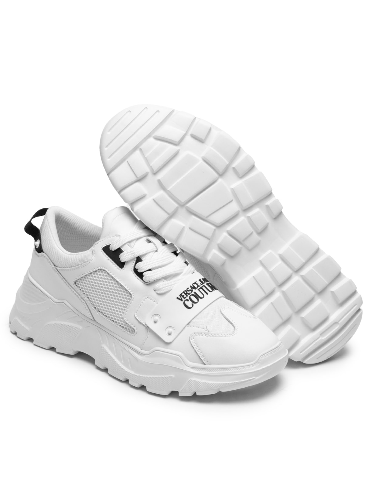 Tênis Masculino Speedtrack SC4 Com Aplique Branco Versace Jeans Couture