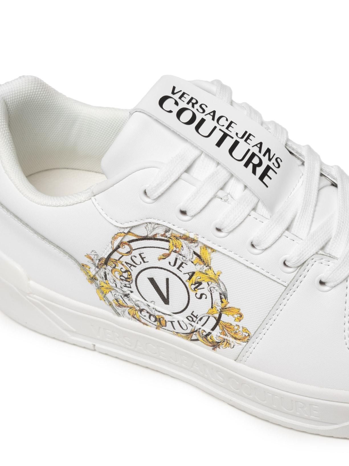 Tênis Masculino Starlight SJ1 Logo Lateral Branco Versace Jeans Couture