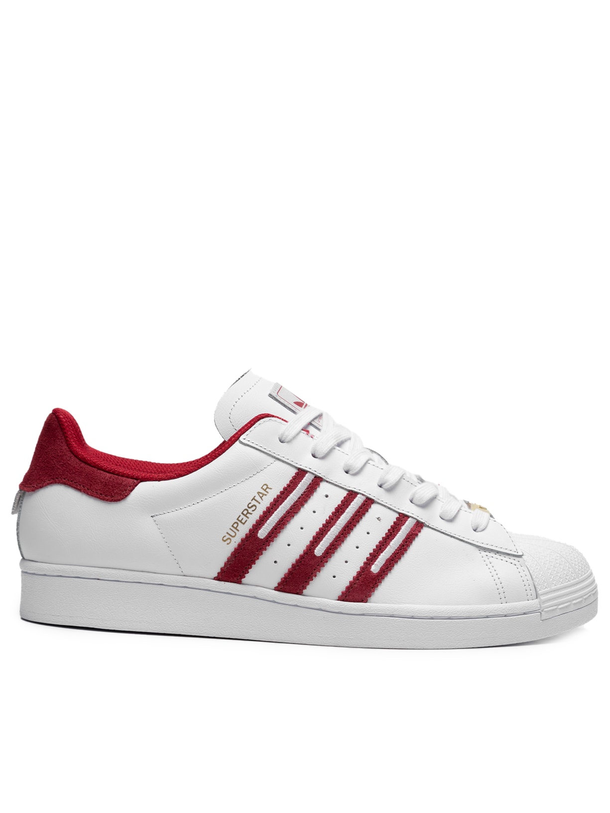 Masculino Adidas Superstar Vermelho Tenis Adidas Listra Vermelha