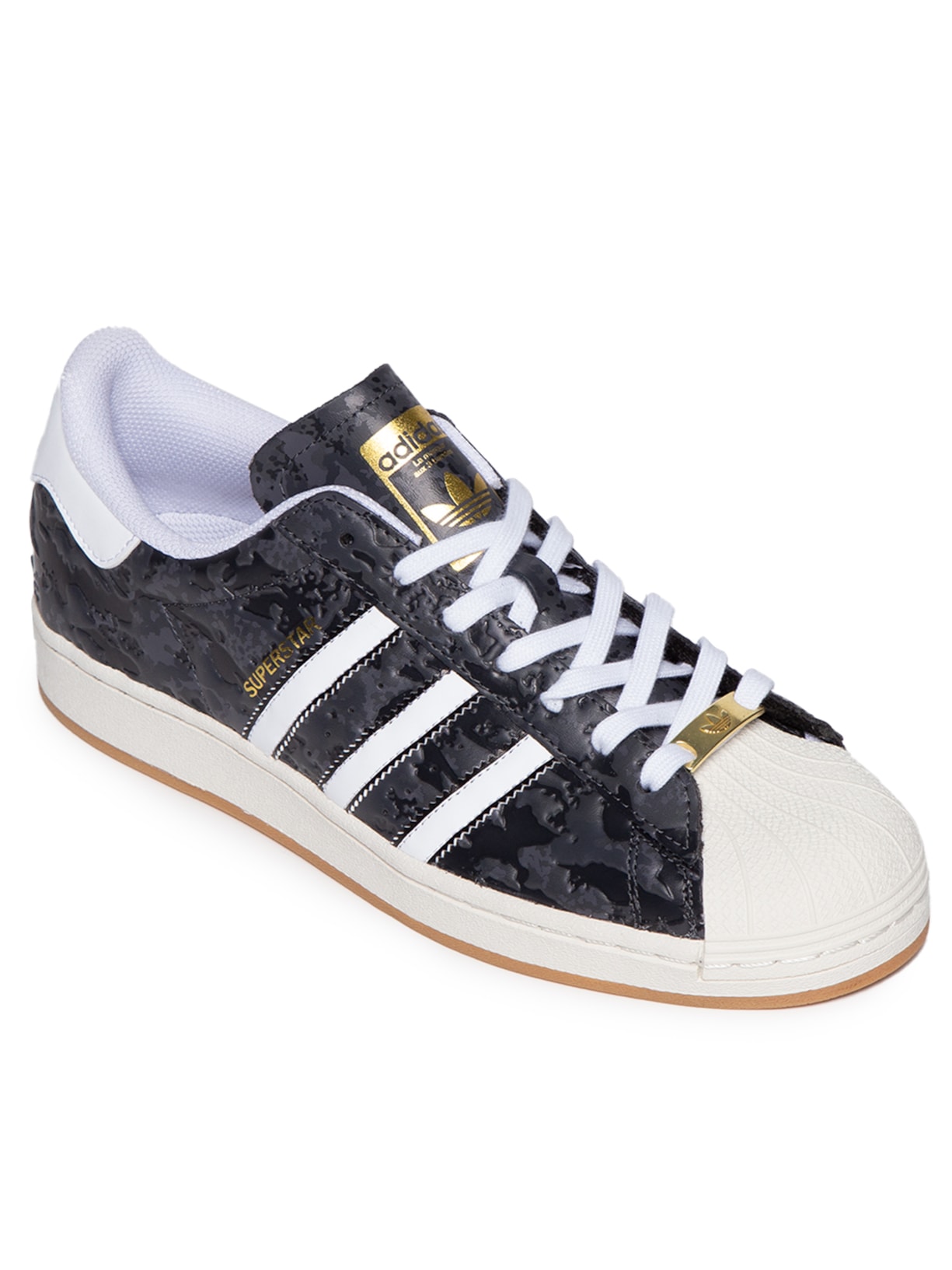 Tênis Masculino Superstar Camo Adidas Preto