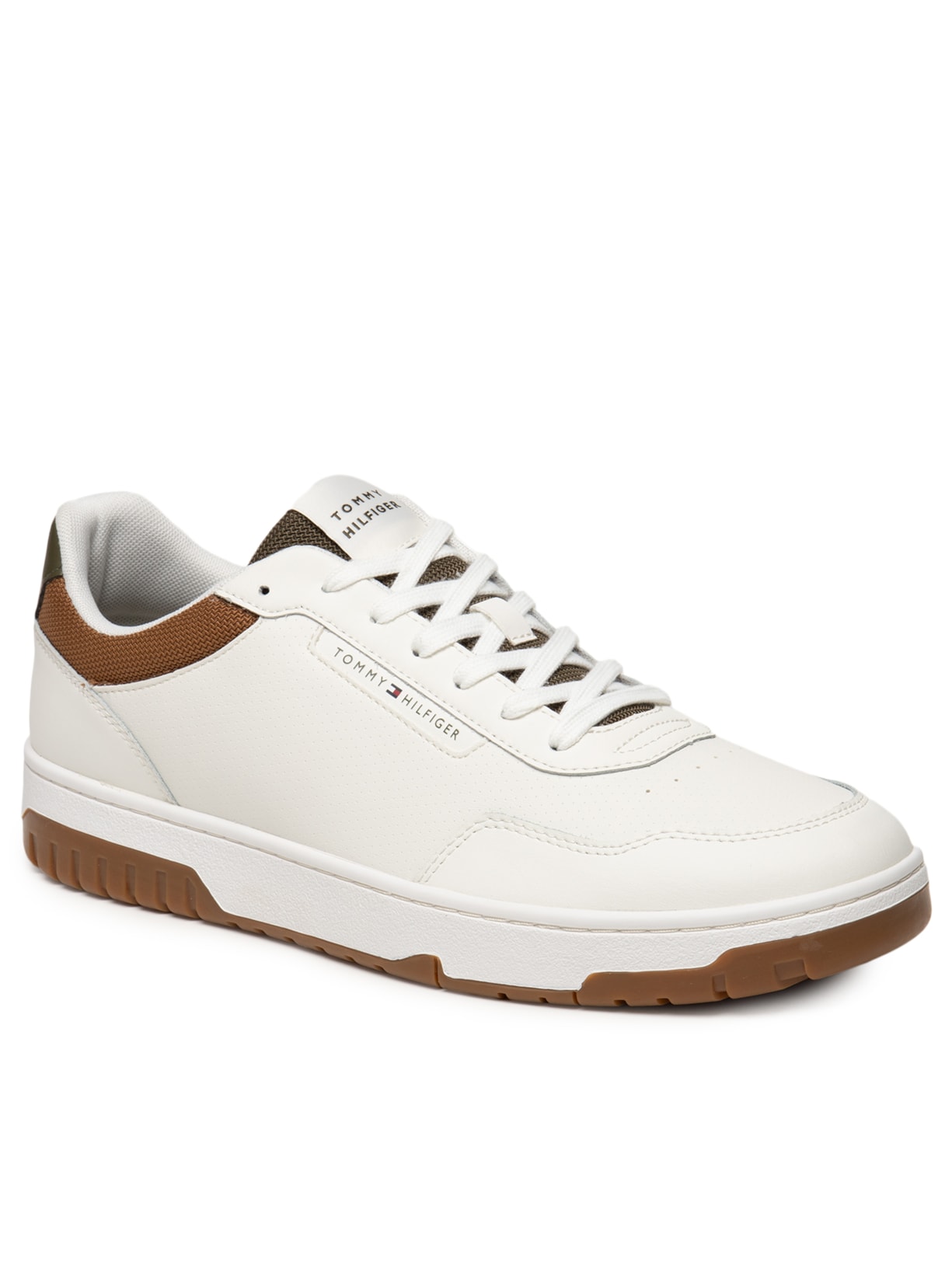 Tênis Masculino Th Basket Core Lth Branco Tommy Hilfiger