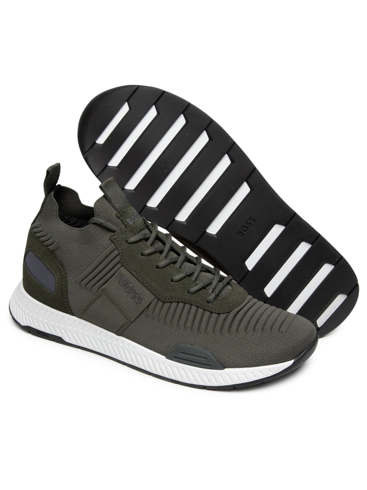 Tênis Masculino Titanium Runn Knst Verde Boss