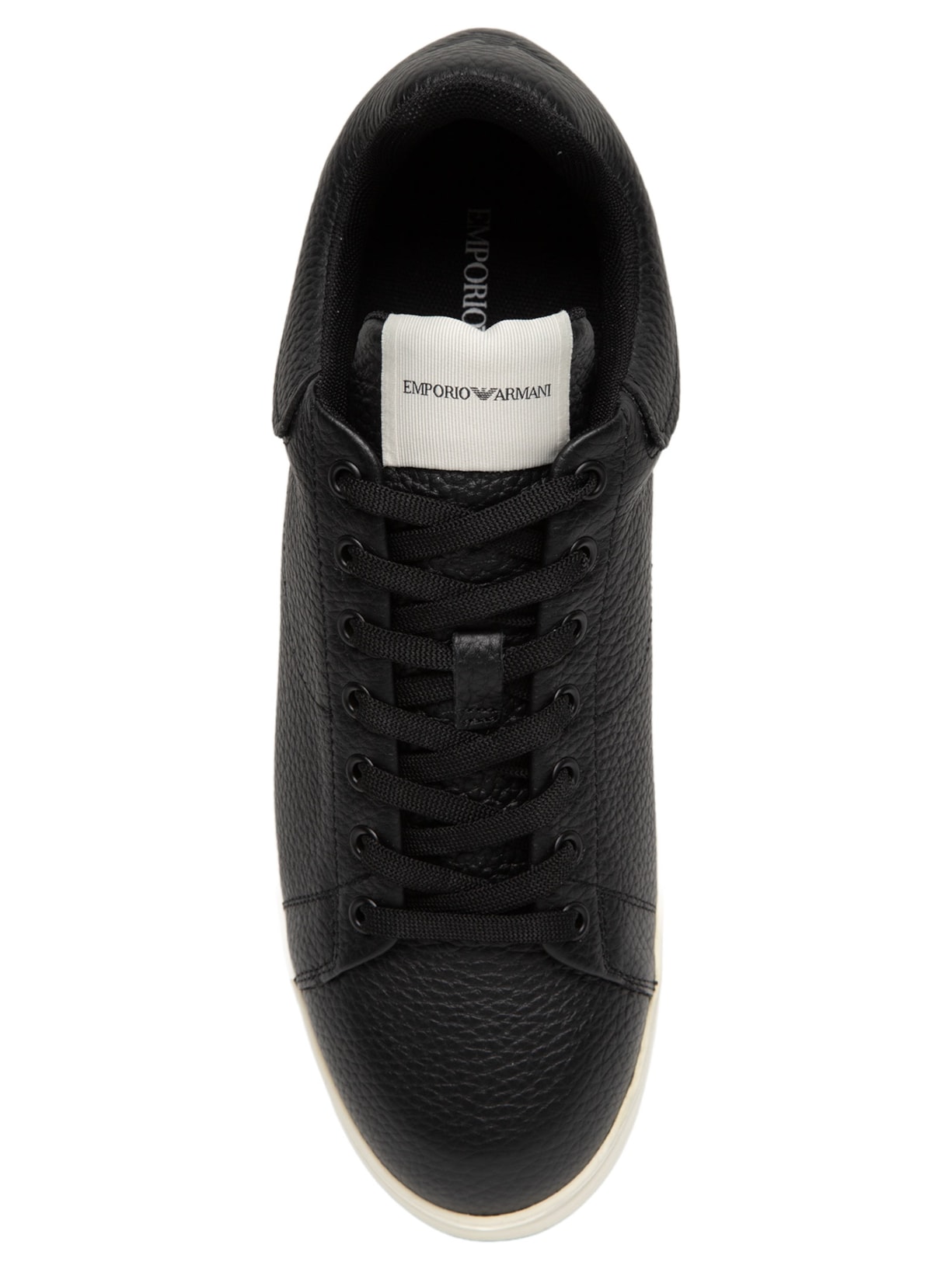 Tênis Masculino Tumbled Leather Calf Preto Emporio Armani