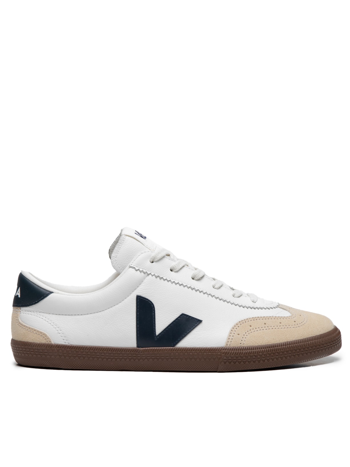 Tênis Masculino Volley O.Y Leath Nautico Bark - Branco