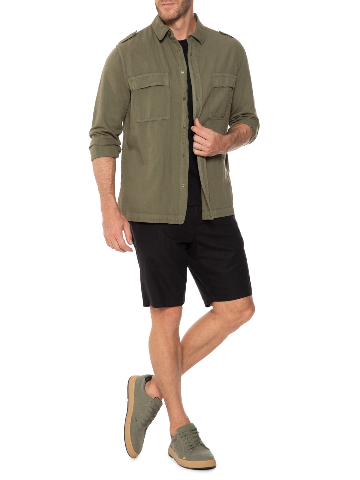 Tenis Masculino Soho Lona Street Osklen Verde - Main Image