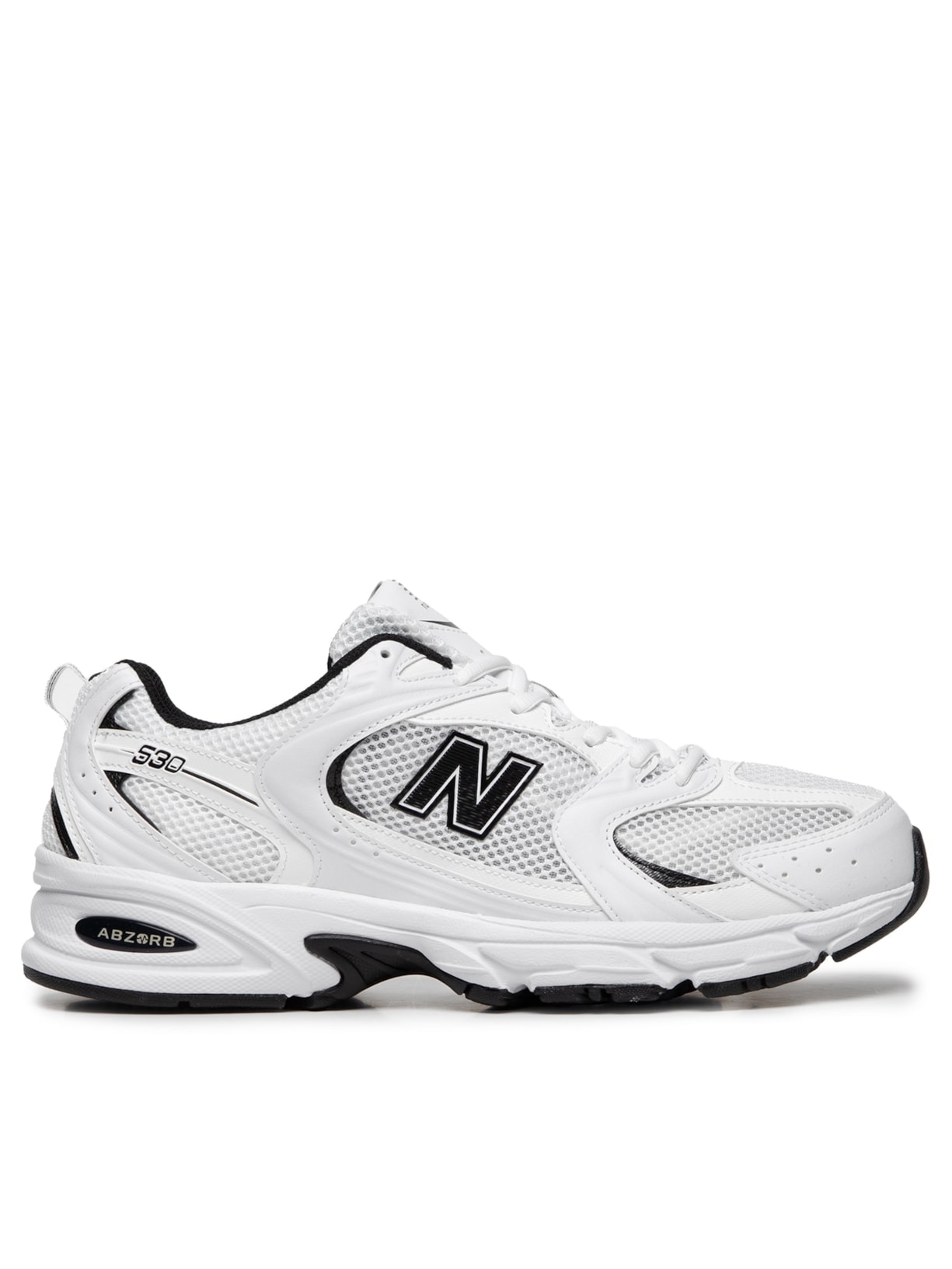 Tênis Unissex 530 – Branco e Preto New Balance