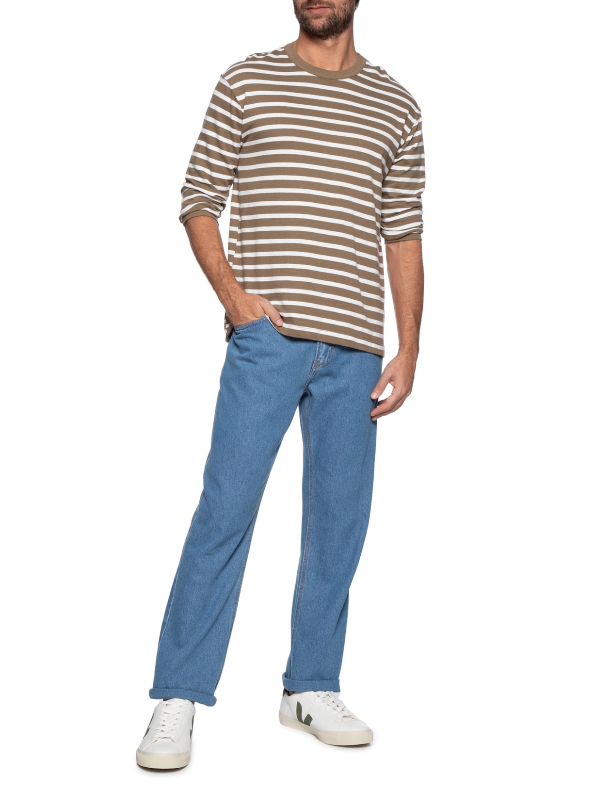 Tênis Unissex Campo ChromeFree Extra White Kaki Branco Veja