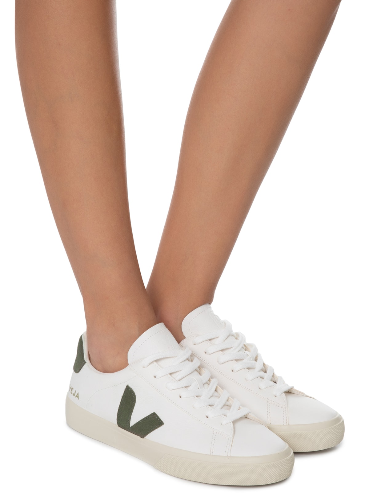 Tênis Unissex Campo ChromeFree Extra White Kaki Branco Veja