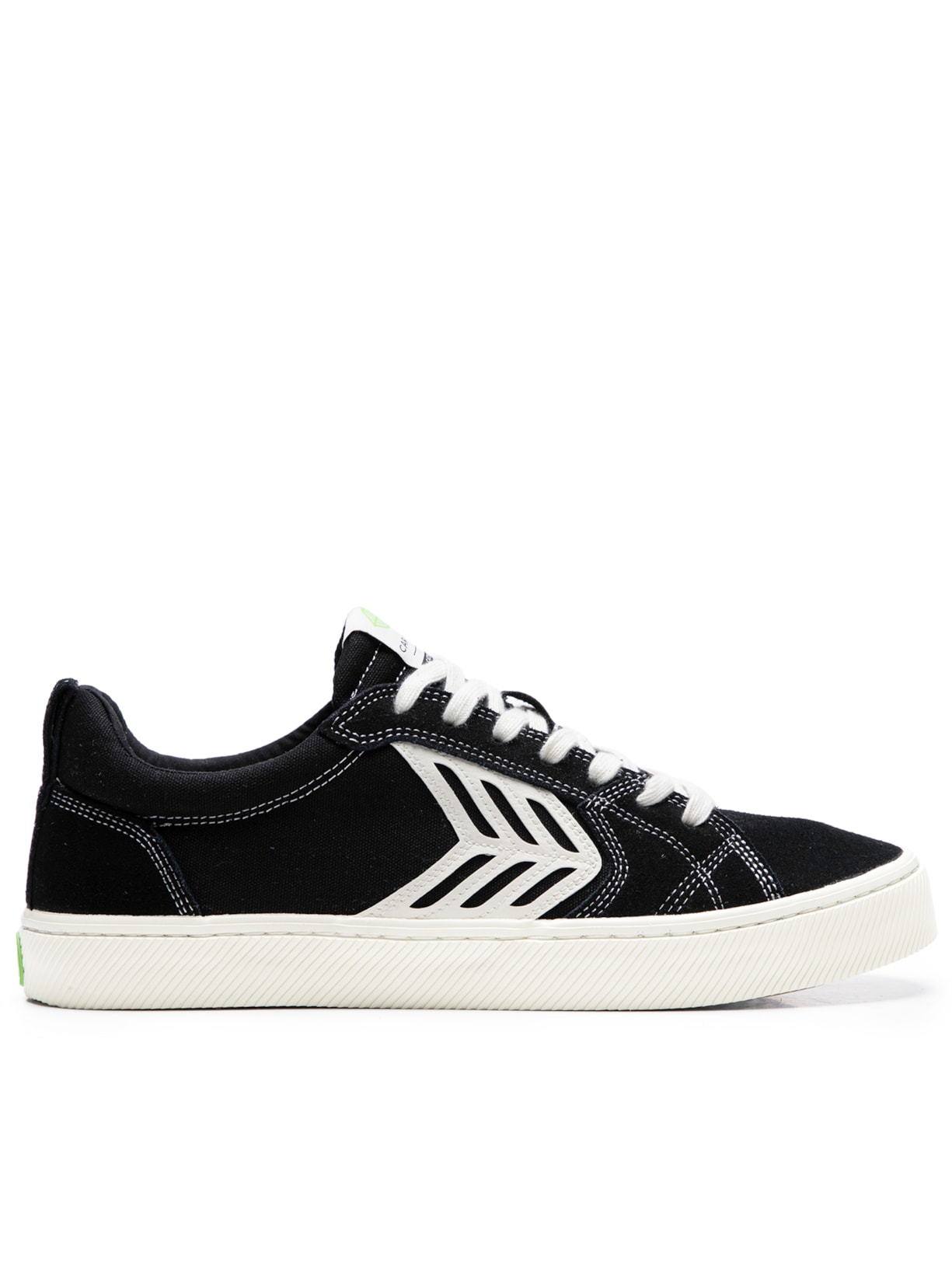 Tênis Unissex Skate Suede And Canvas Contrast Thread Ivory - Preto