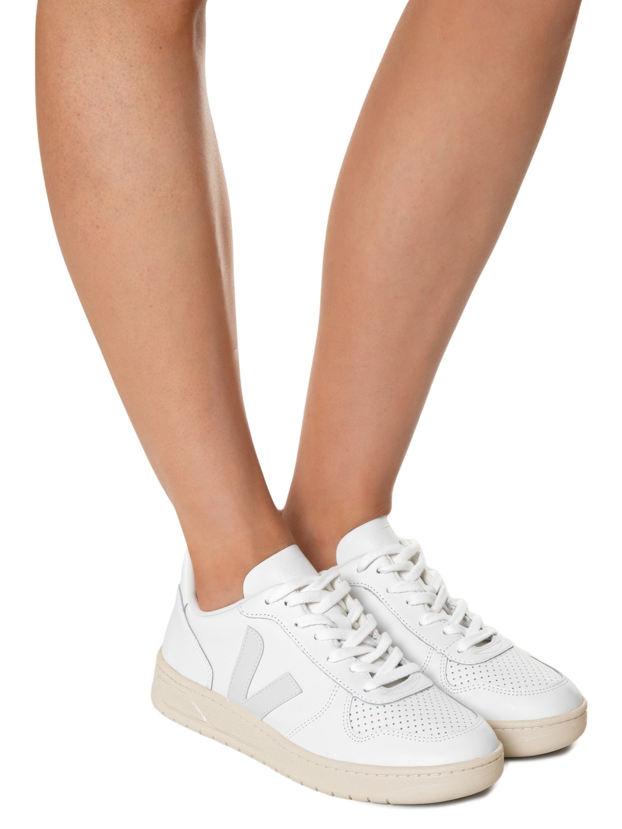 Tênis Unissex V-10 Leather Branco Veja