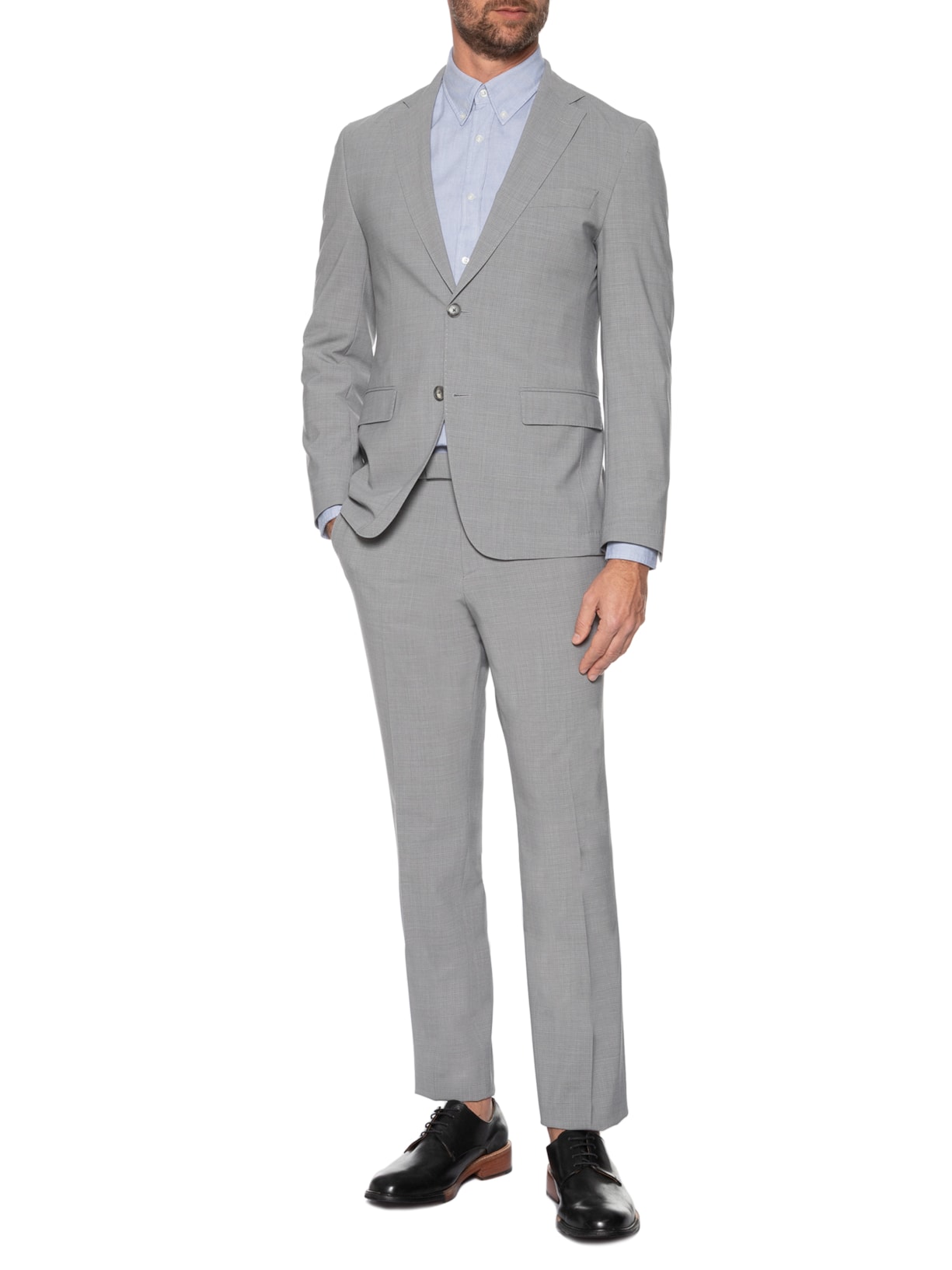 Terno Costume Masculino P-HUGE-2PCS-WG-253 Cinza Boss