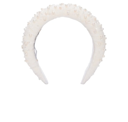 Tiara Acolchoada Juice Pedraria - Off White