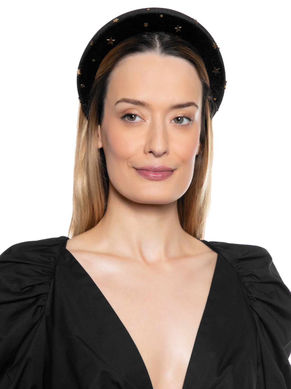 Tiara Acolchoada Stardust Preto Matilda