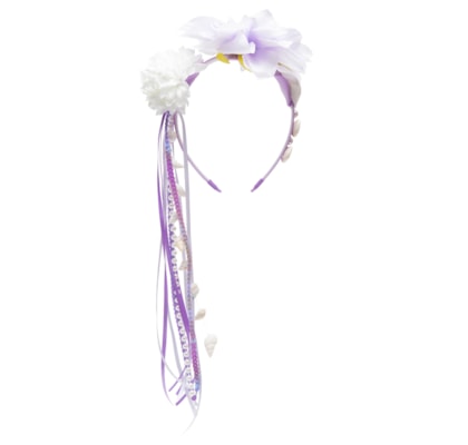 Tiara Carnaval Flores E Conchas - Lilás 