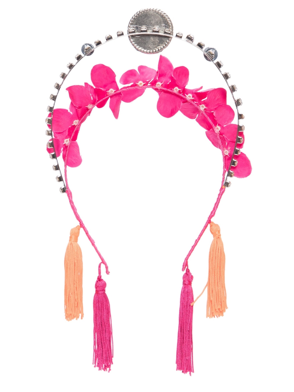 Tiara Carnaval Olho Grego e Tassel Rosa Market 33