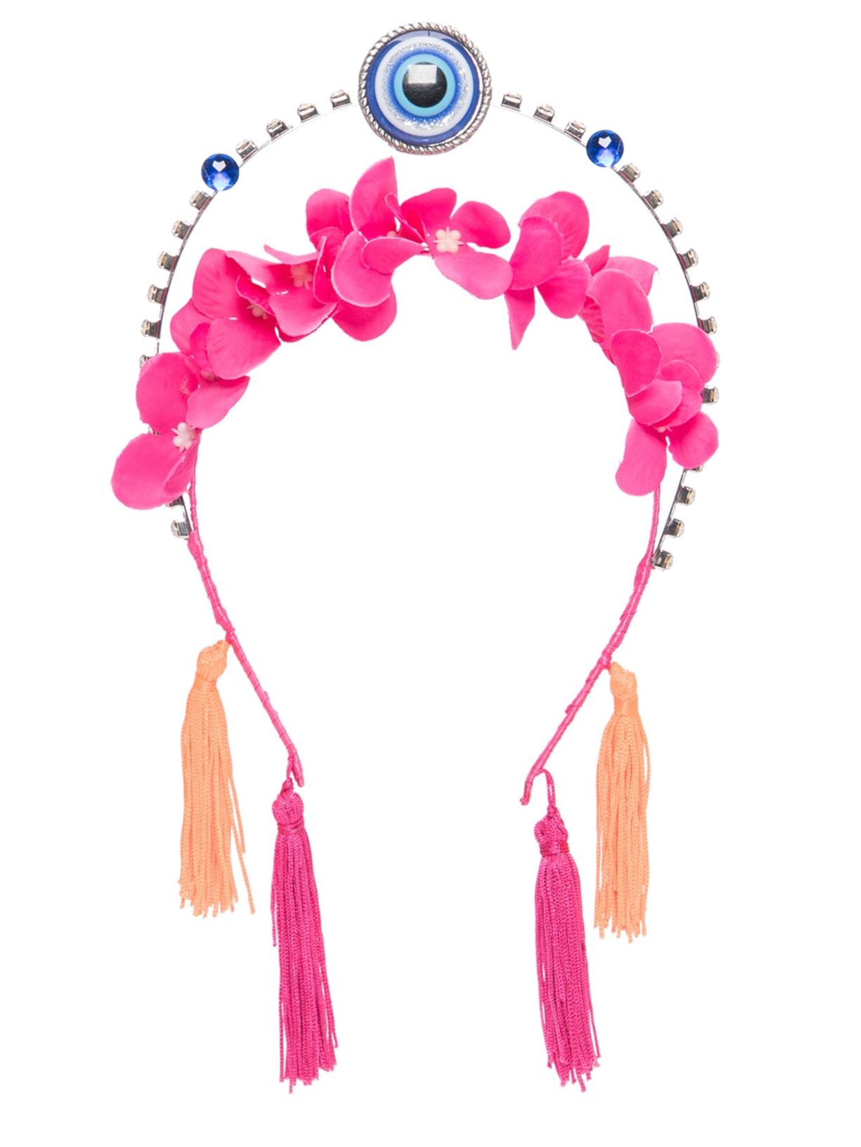 Tiara Carnaval Olho Grego e Tassel - Rosa