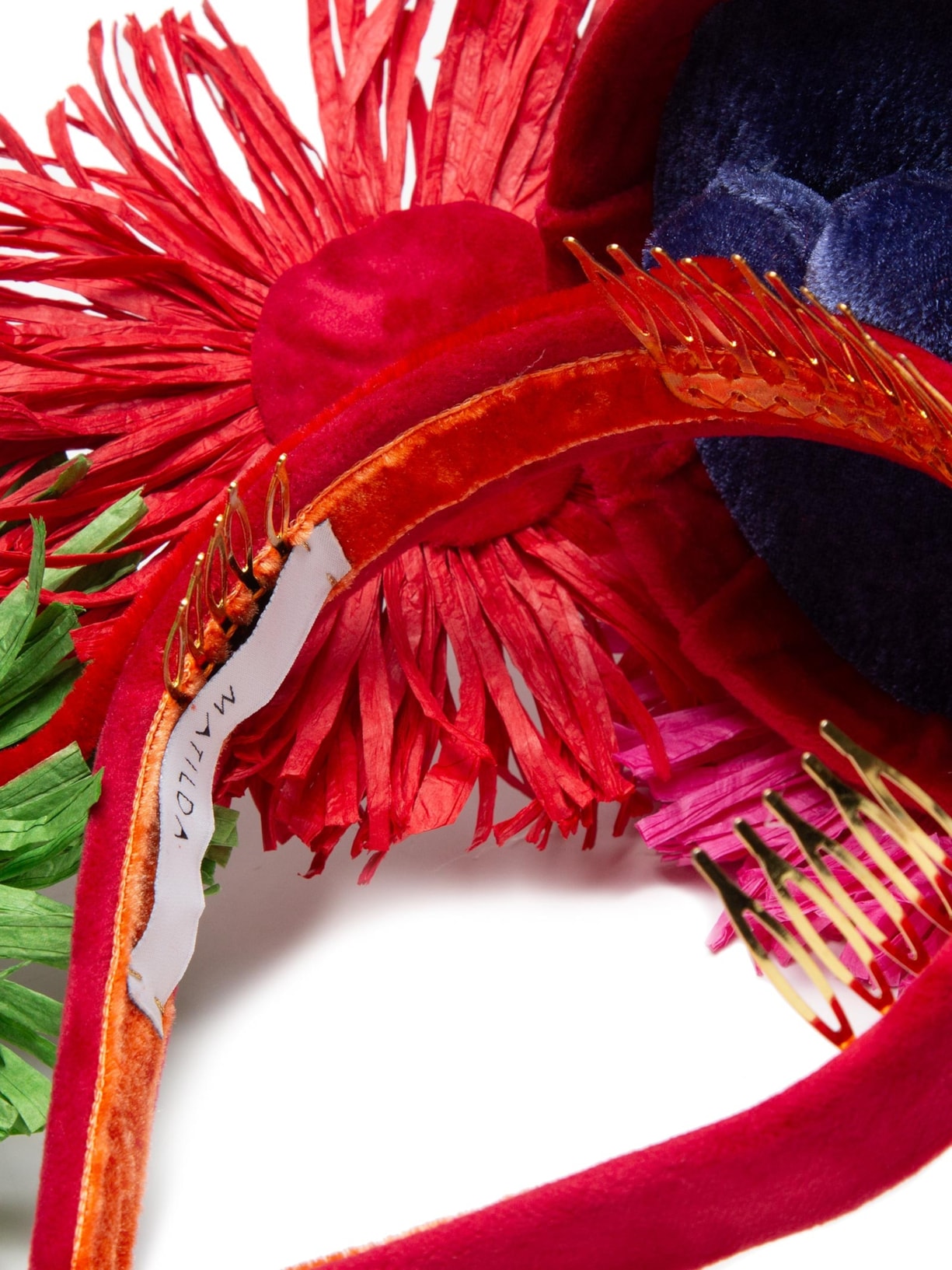 Tiara Casquete My Happy Place Vermelho Matilda