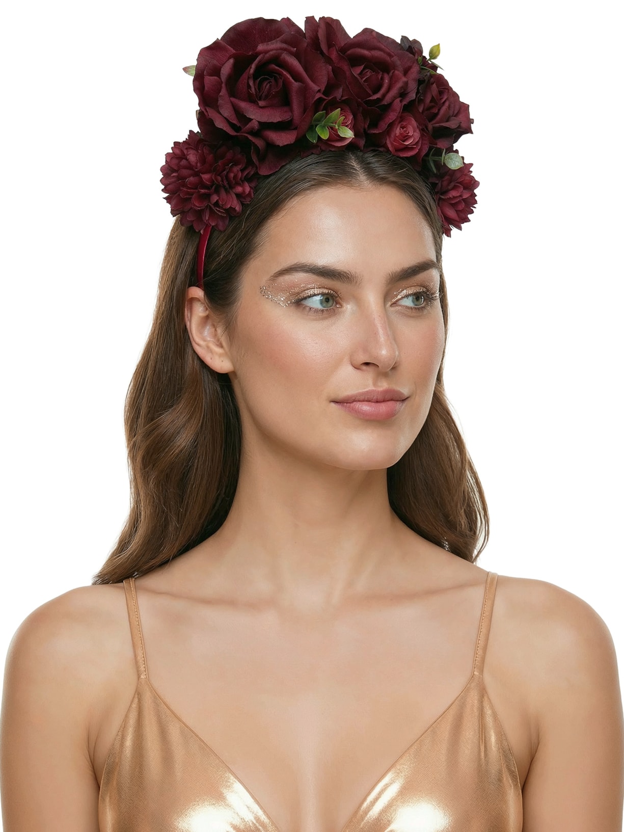 Tiara Feminina Carnaval Cravo e Rosa Vermelho Market 33