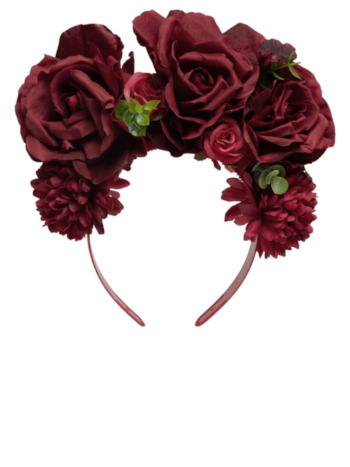 Tiara Feminina Carnaval Cravo e Rosa - Vermelho