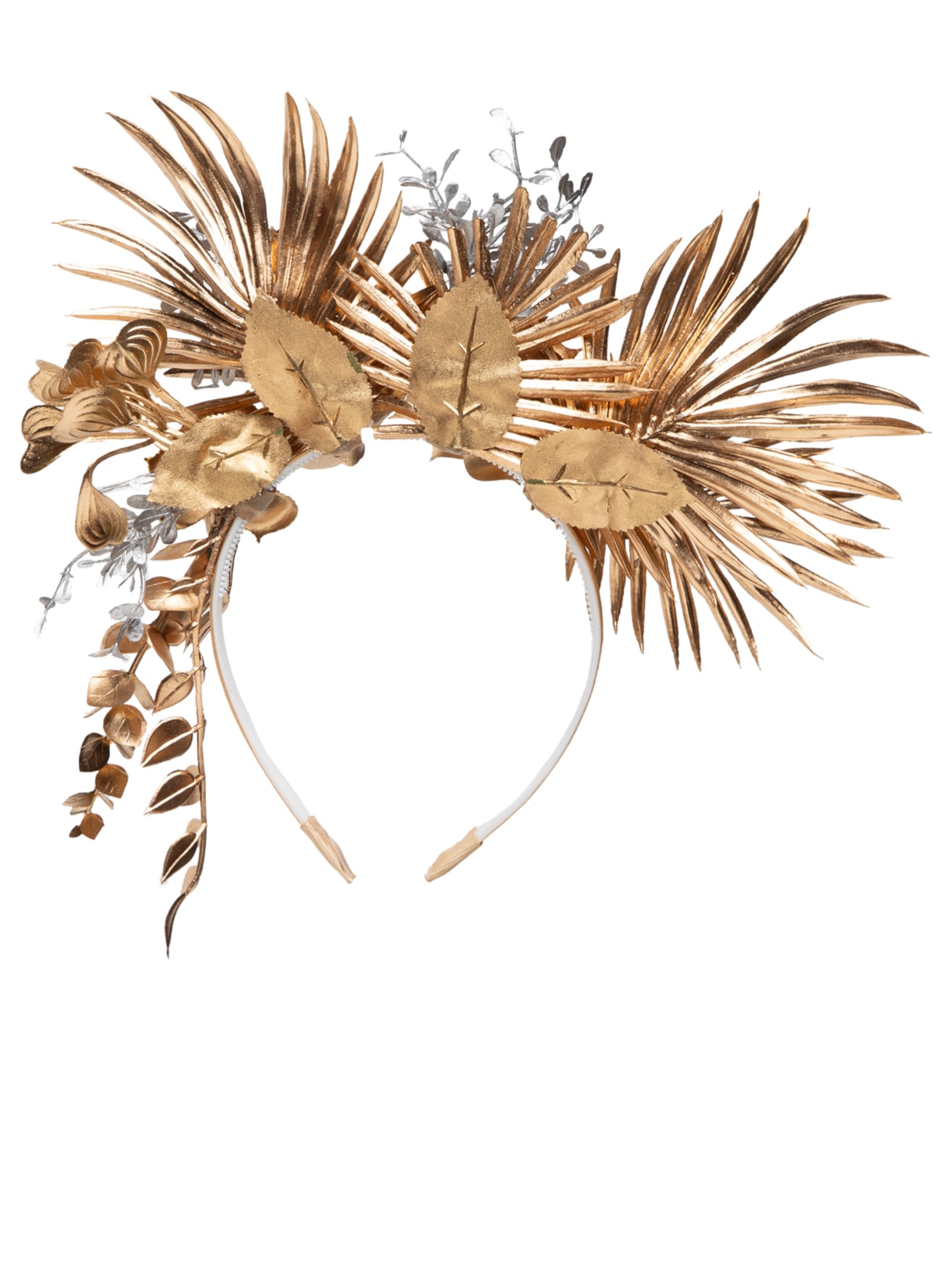 Tiara Feminina Carnaval Flores Dourado Market 33