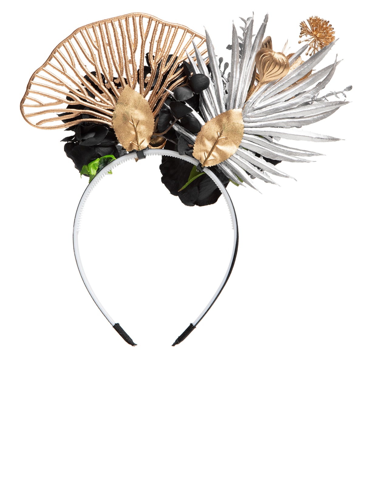 Tiara Feminina Carnaval Flores Preto Market 33