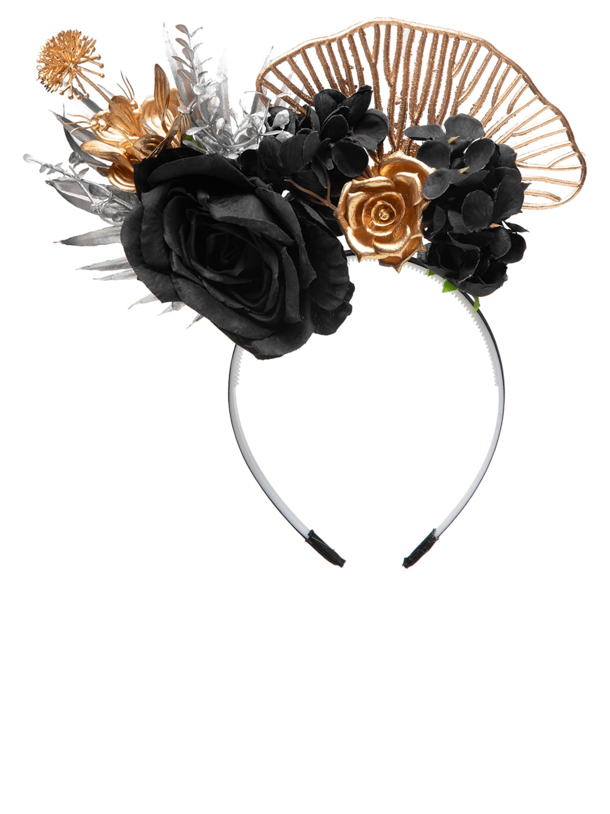 Tiara Feminina Carnaval Flores - Preto