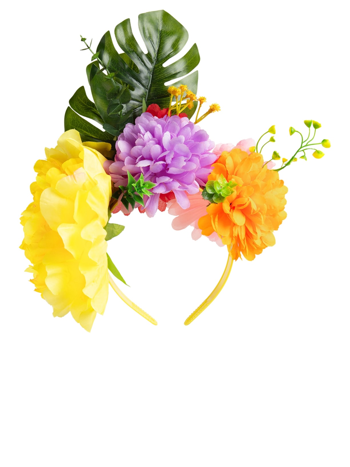 Tiara Feminina Carnaval Tropical - Amarelo