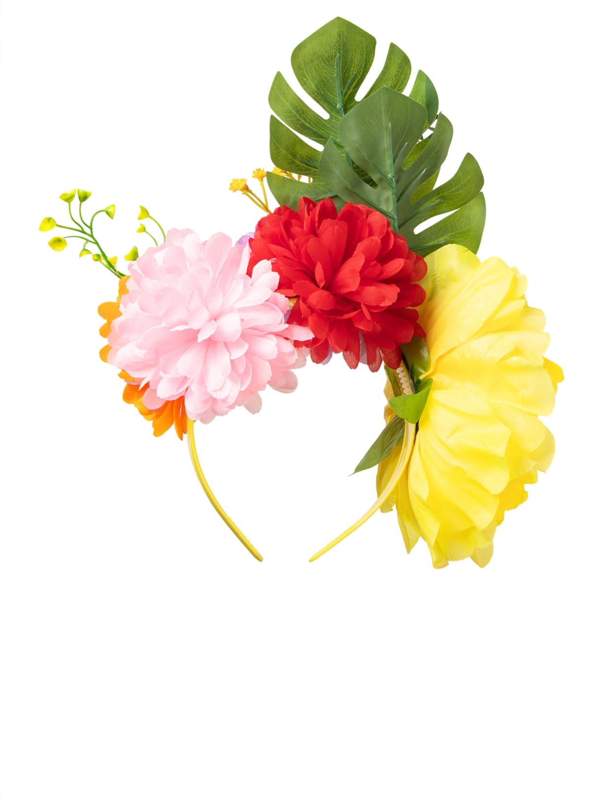 Tiara Feminina Carnaval Tropical Amarelo Market 33