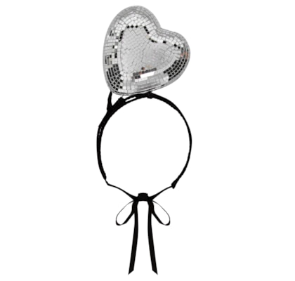 Tiara Headpiece Coração - Prata