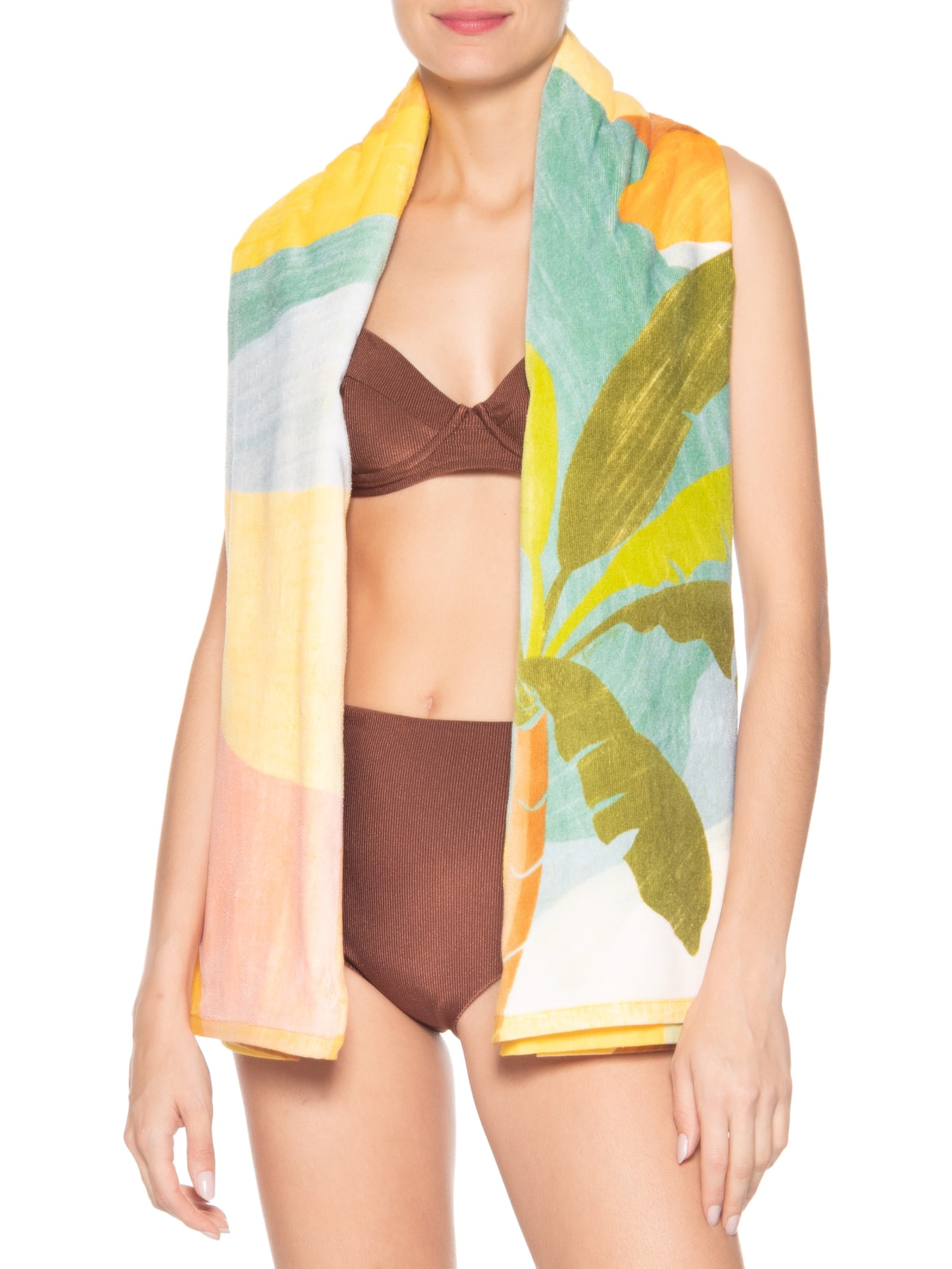 Toalha Chamego Paisagem Carioca Amarelo Farm Etc