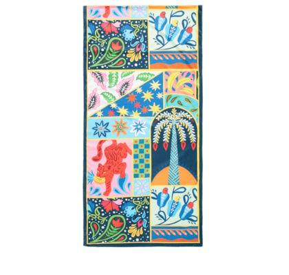 Toalha Estampa Tropical - Azul