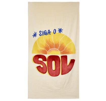 Toalha Feminina Chamego Siga O Sol - Branco