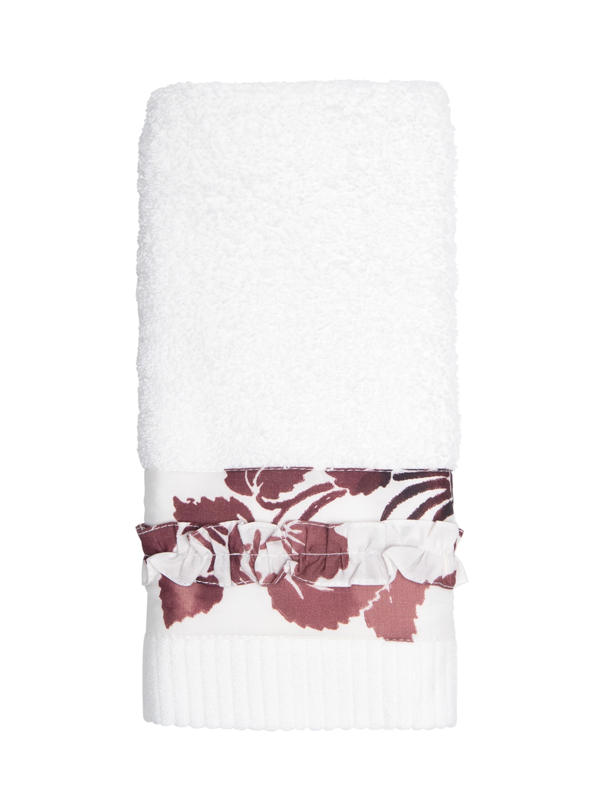 Toalha Lavabo Floral Granada Em Algodão 1 Peça - Vermelho