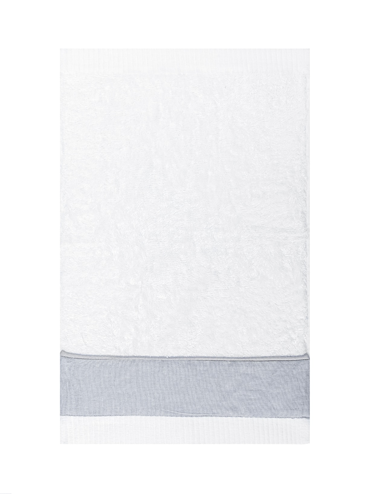 Toalha Lavabo Lino Gris Viés Cinza Blue Gardenia