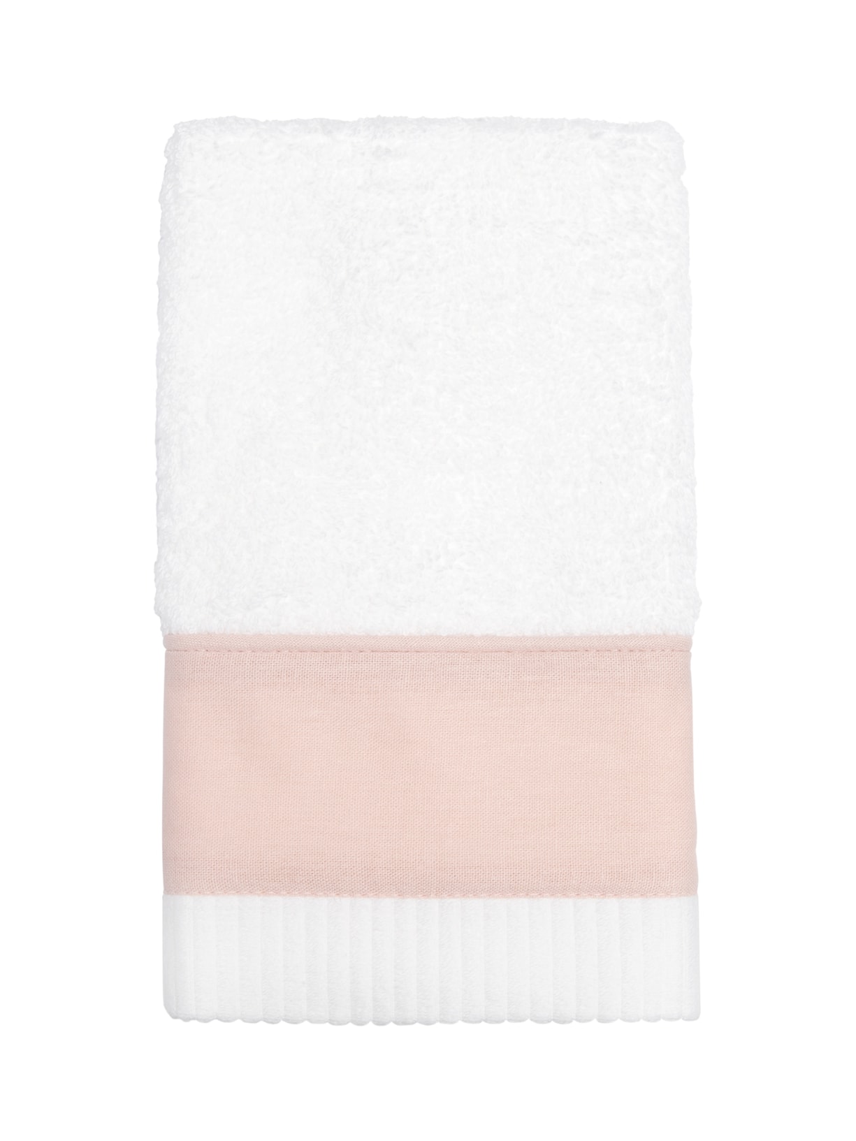 Toalha Lavabo Lino Rose Viés Em Algodão 1 Peça - Rosa