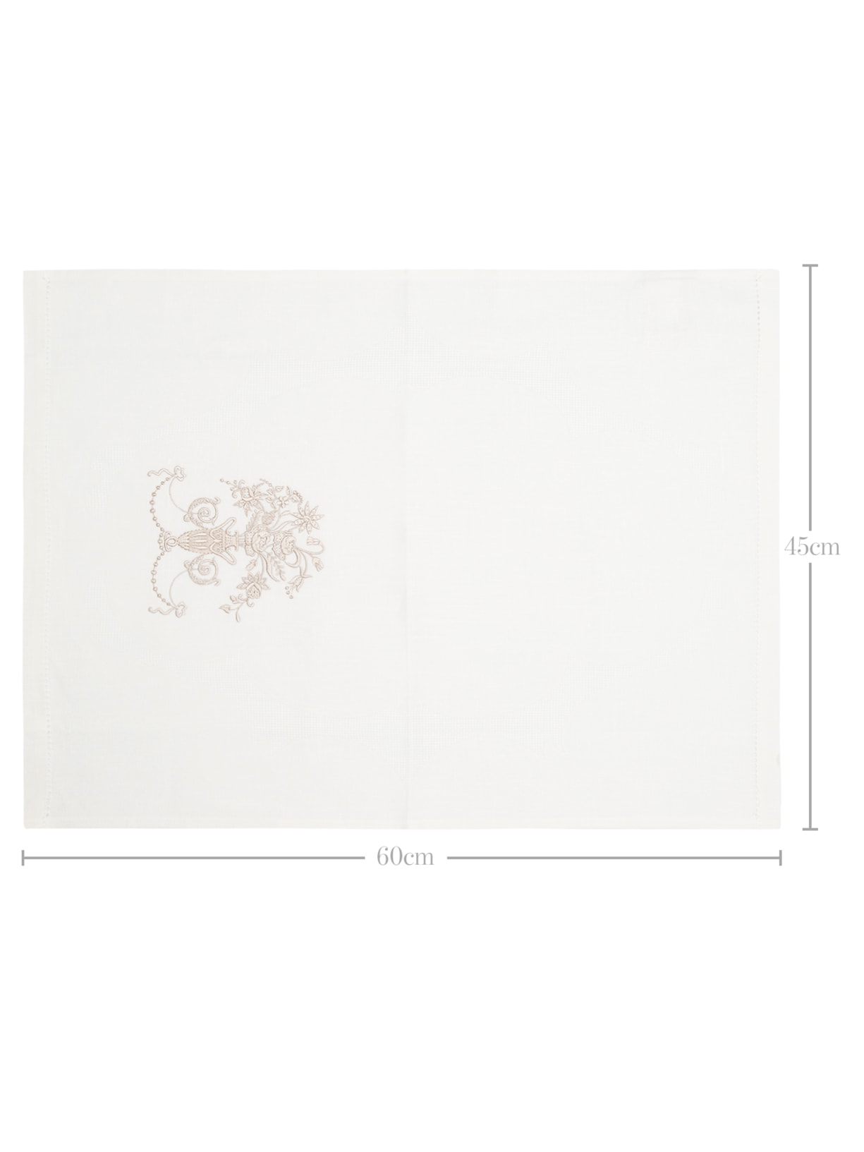 Toalha Para Lavabo Em Linho 1 Peça Off White '2Home