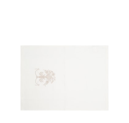 Toalha Para Lavabo Em Linho 1 Peça - Off White