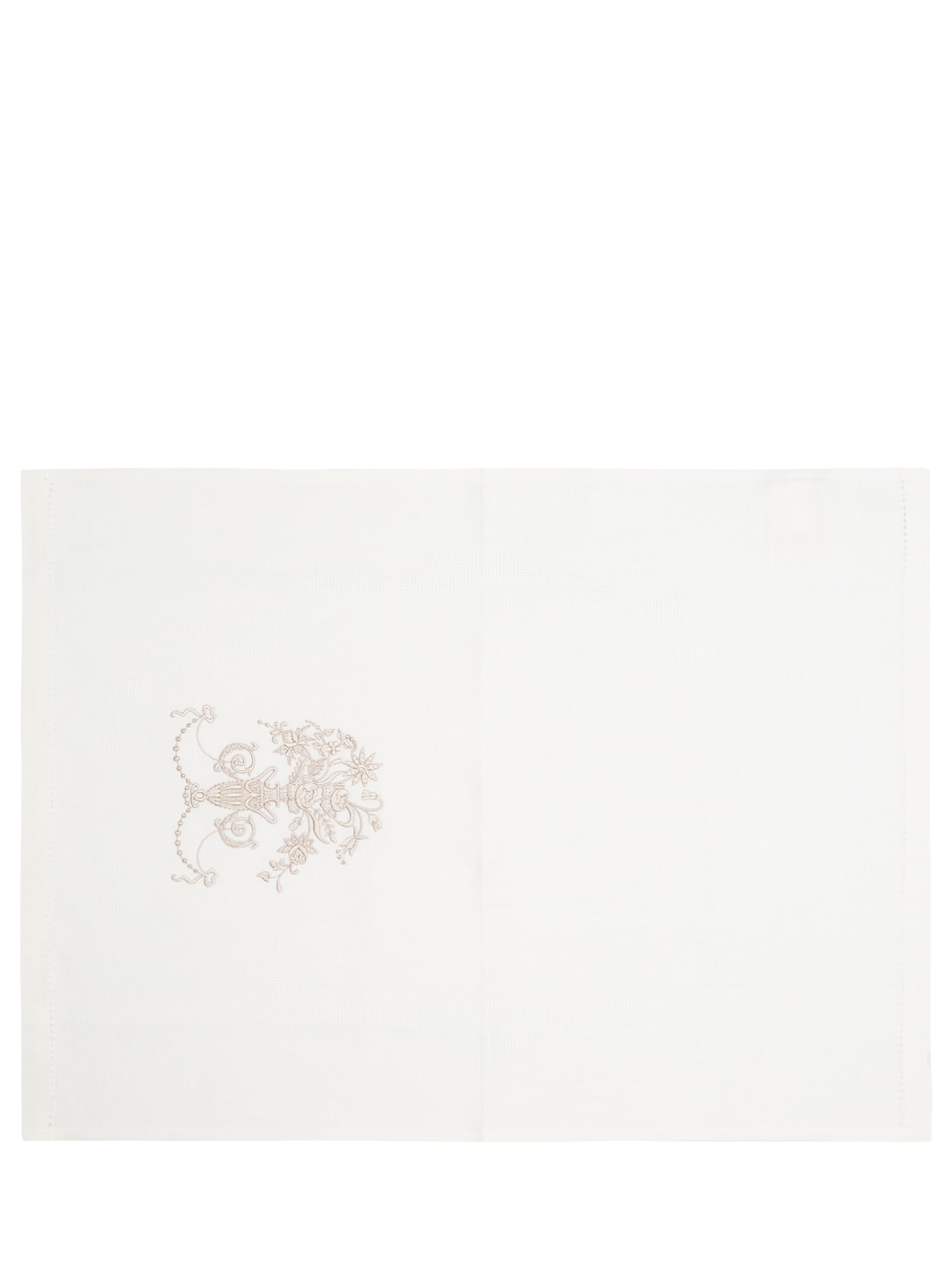 Toalha Para Lavabo Em Linho 1 Peça - Off White