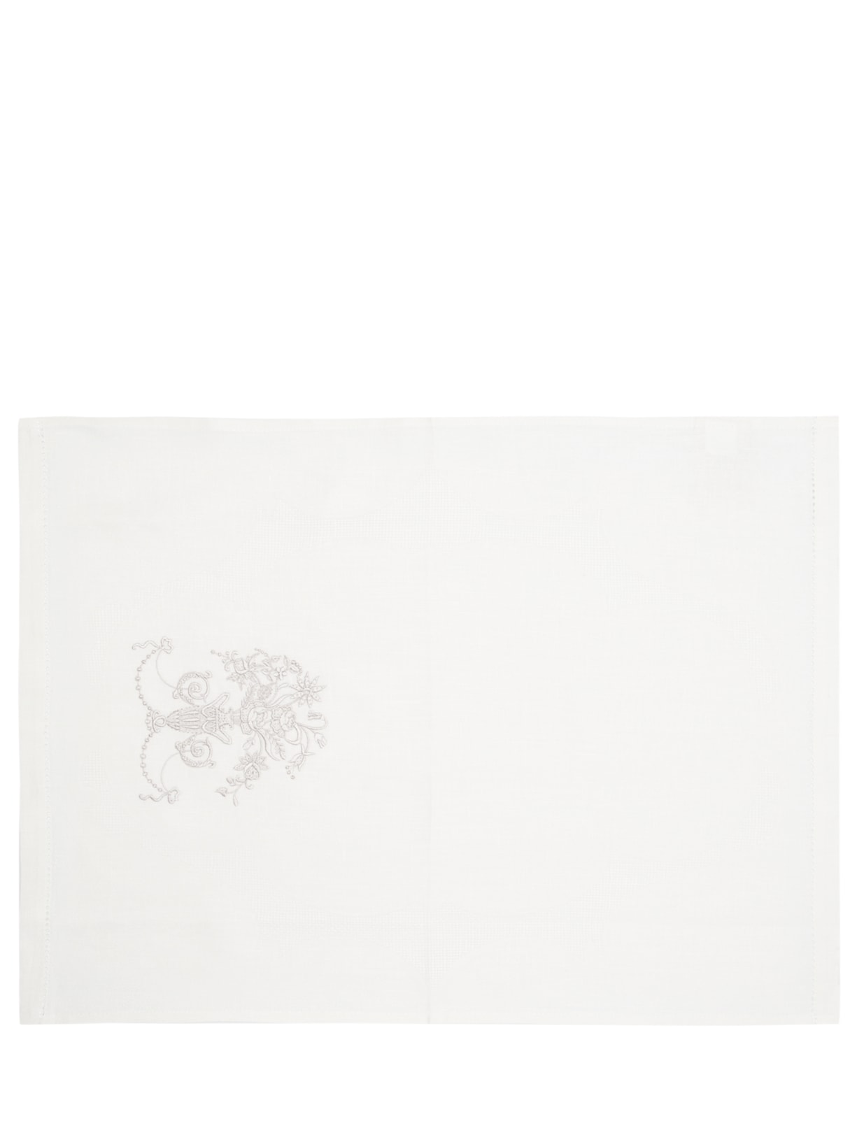 Toalha Para Lavabo Em Linho 1 Peça Off White '2Home