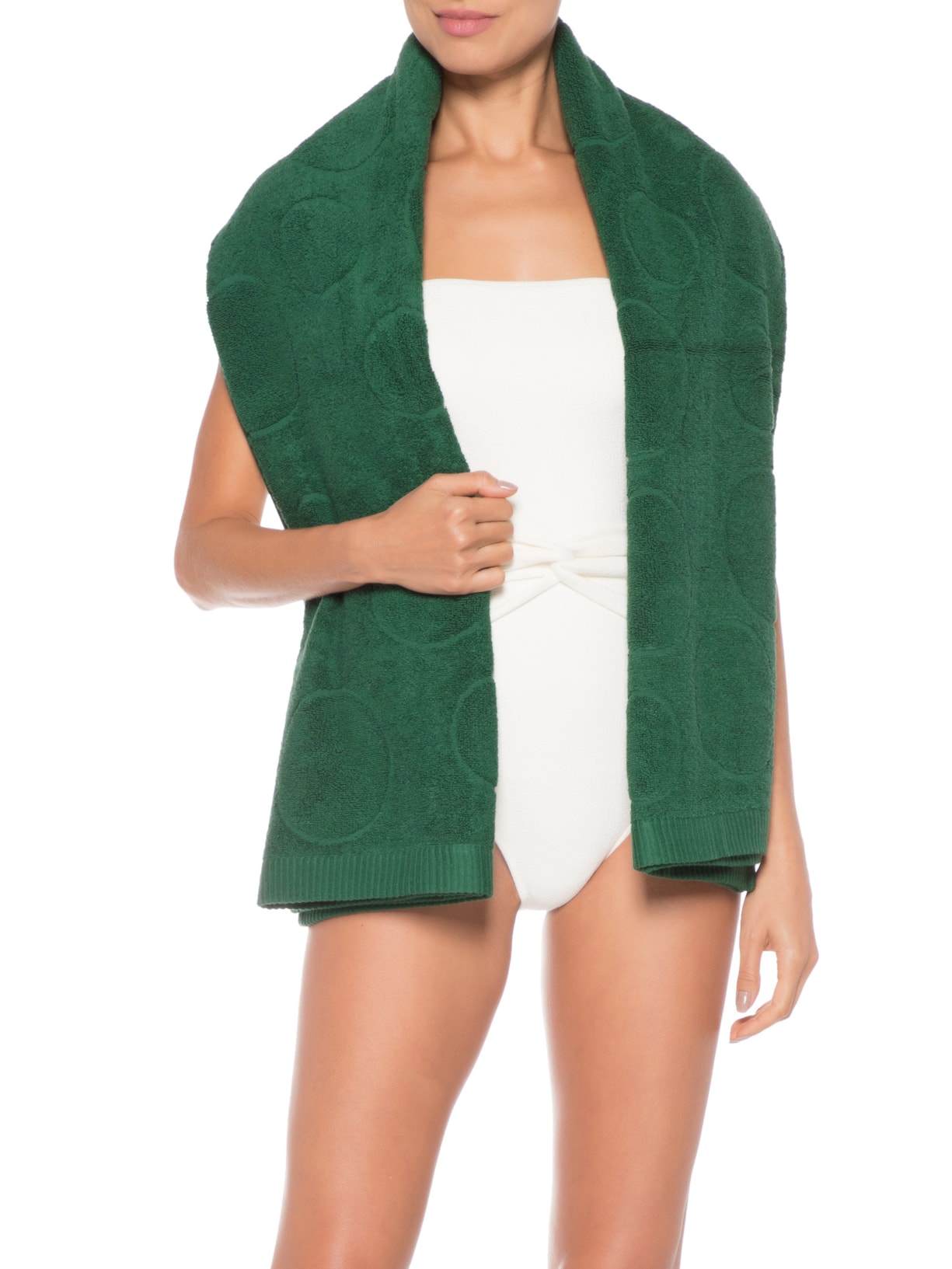 Toalha Praia Mikonos Folha Verde Blue Gardenia