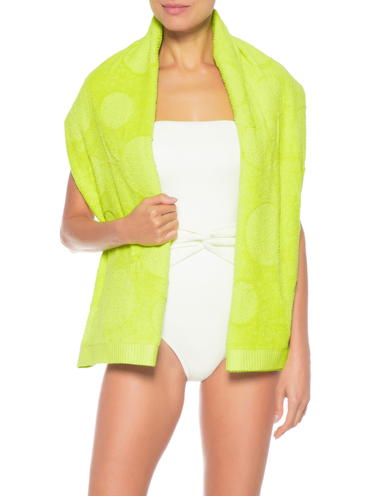 Toalha Praia Mikonos Lima Verde Blue Gardenia