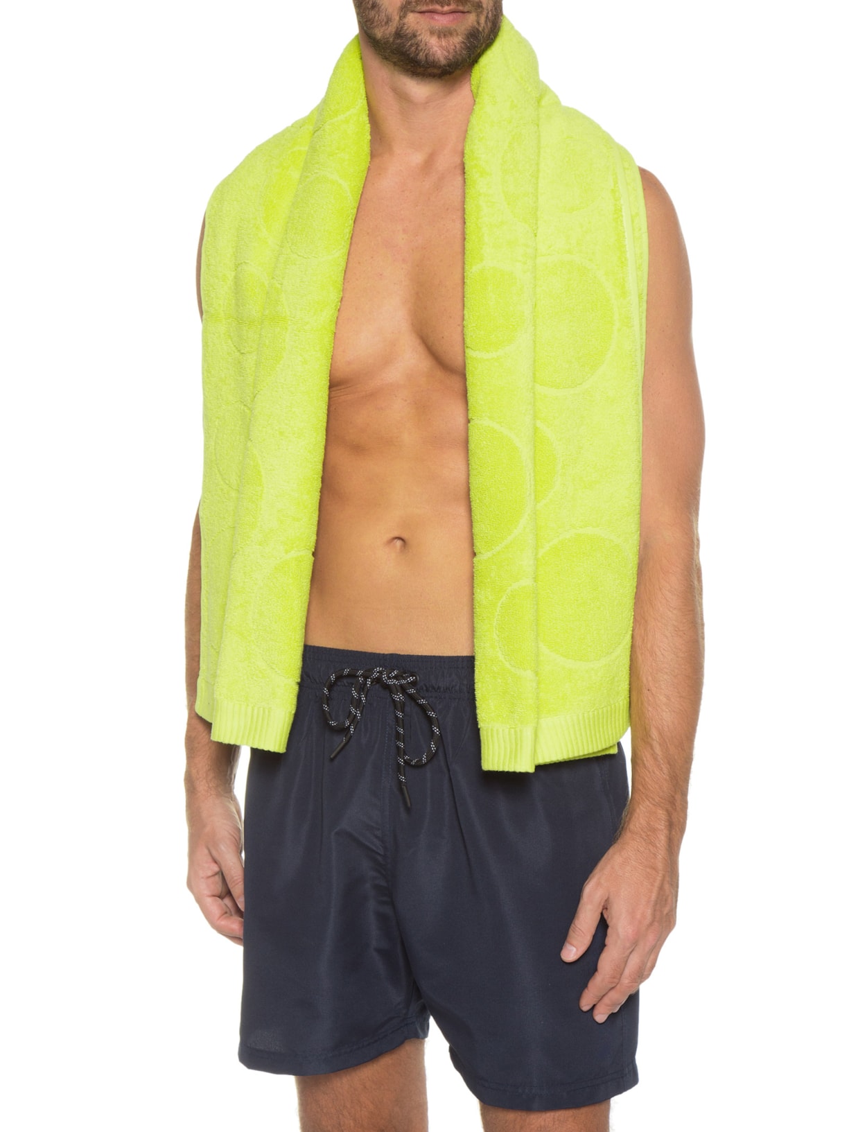 Toalha Praia Mikonos Lima Verde Blue Gardenia