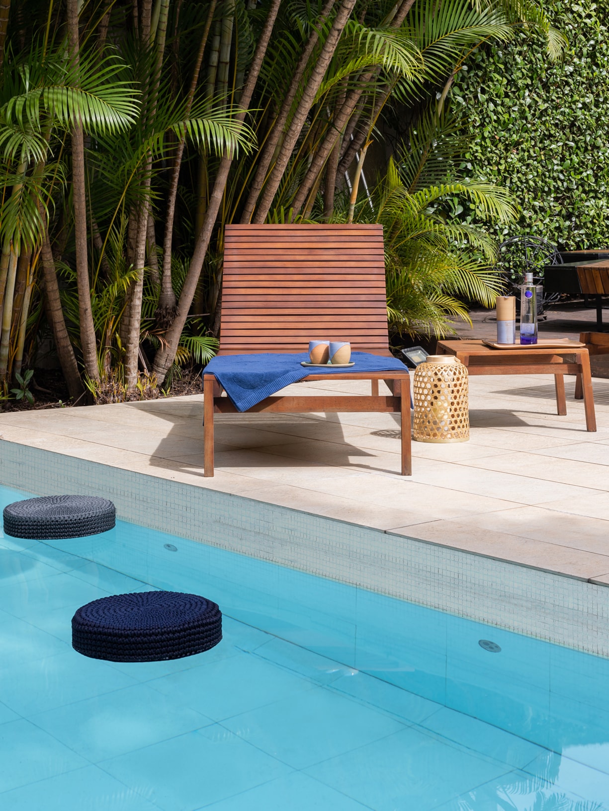 Toalha Praia Mikonos Marine Azul Blue Gardenia