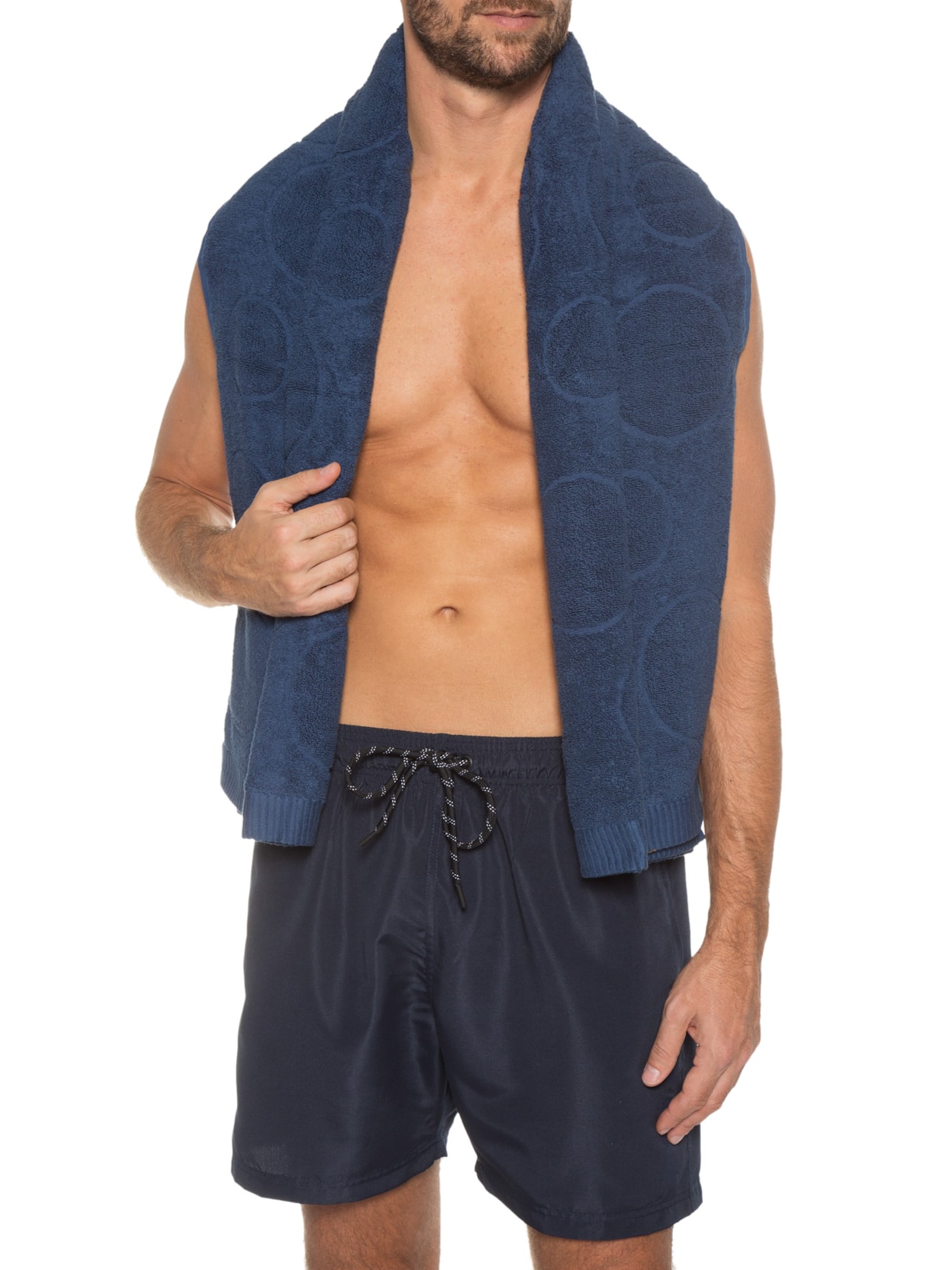 Toalha Praia Mikonos Marine Azul Blue Gardenia