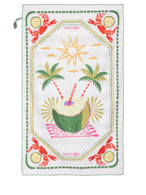 Toalha Tchibum Lenço Comida de Praia - Branco