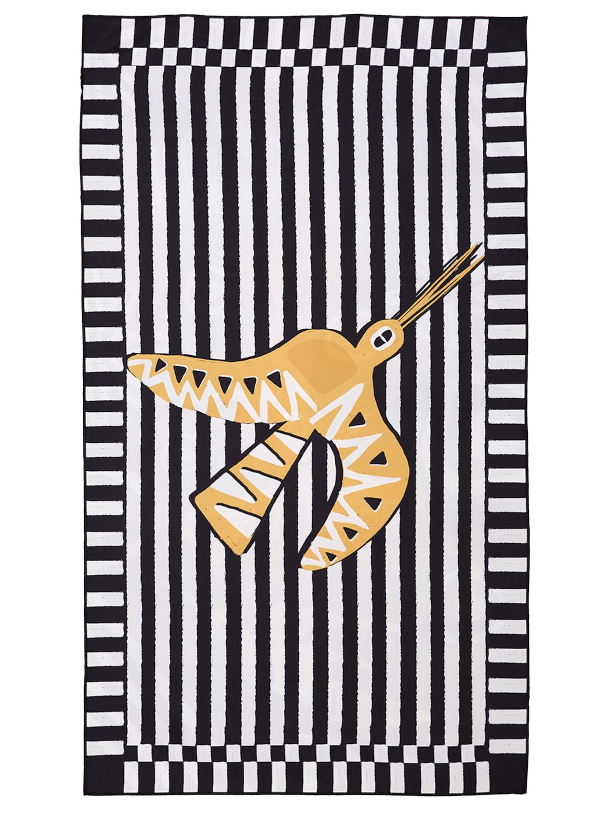 Toalha Tchibum Listra Urbana Beija Flor Preto Farm Etc