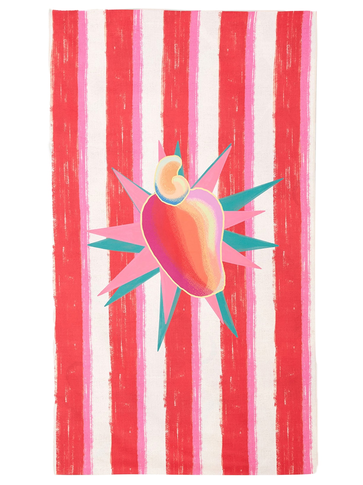 Toalha Tchibum Listrado X Suco De Caju - Rosa