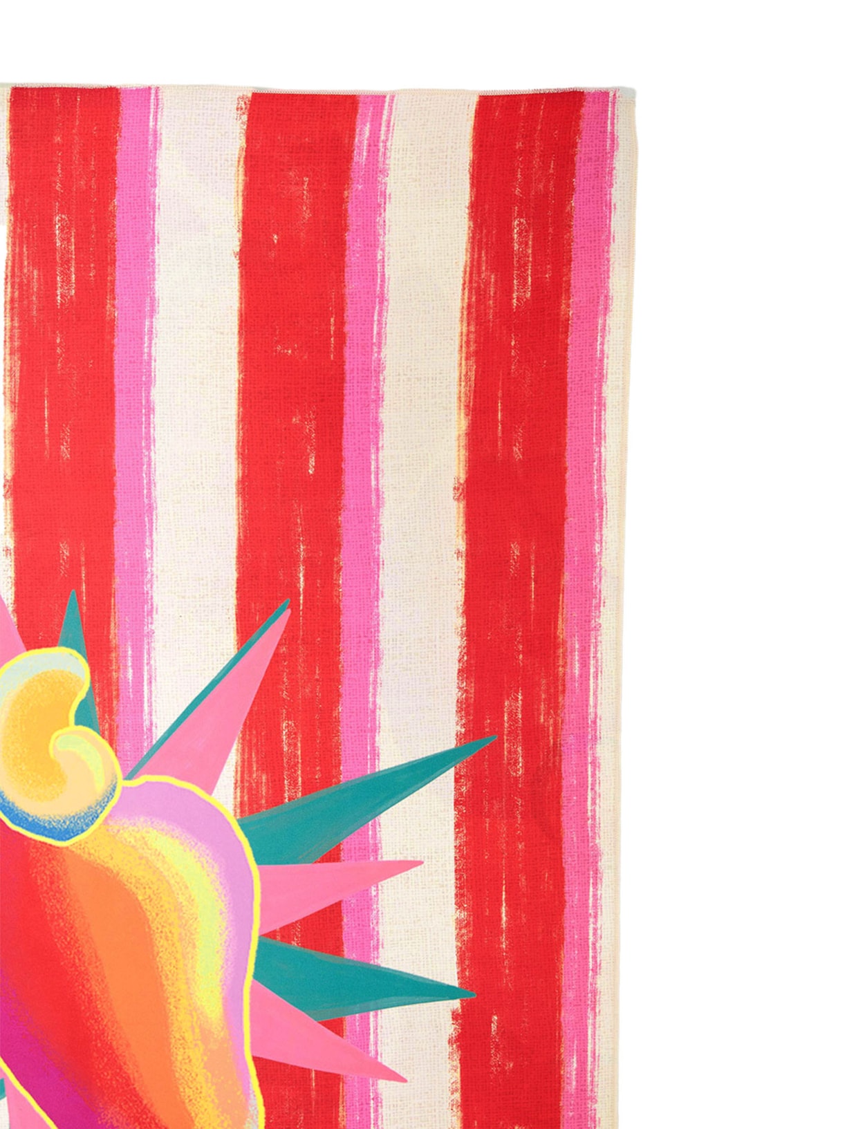 Toalha Tchibum Listrado X Suco De Caju Rosa Farm Etc